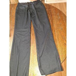New 34R Bonelli St Angelo Blue Pinstripe Never Hemmed Dress Suit Tuxedo Pants